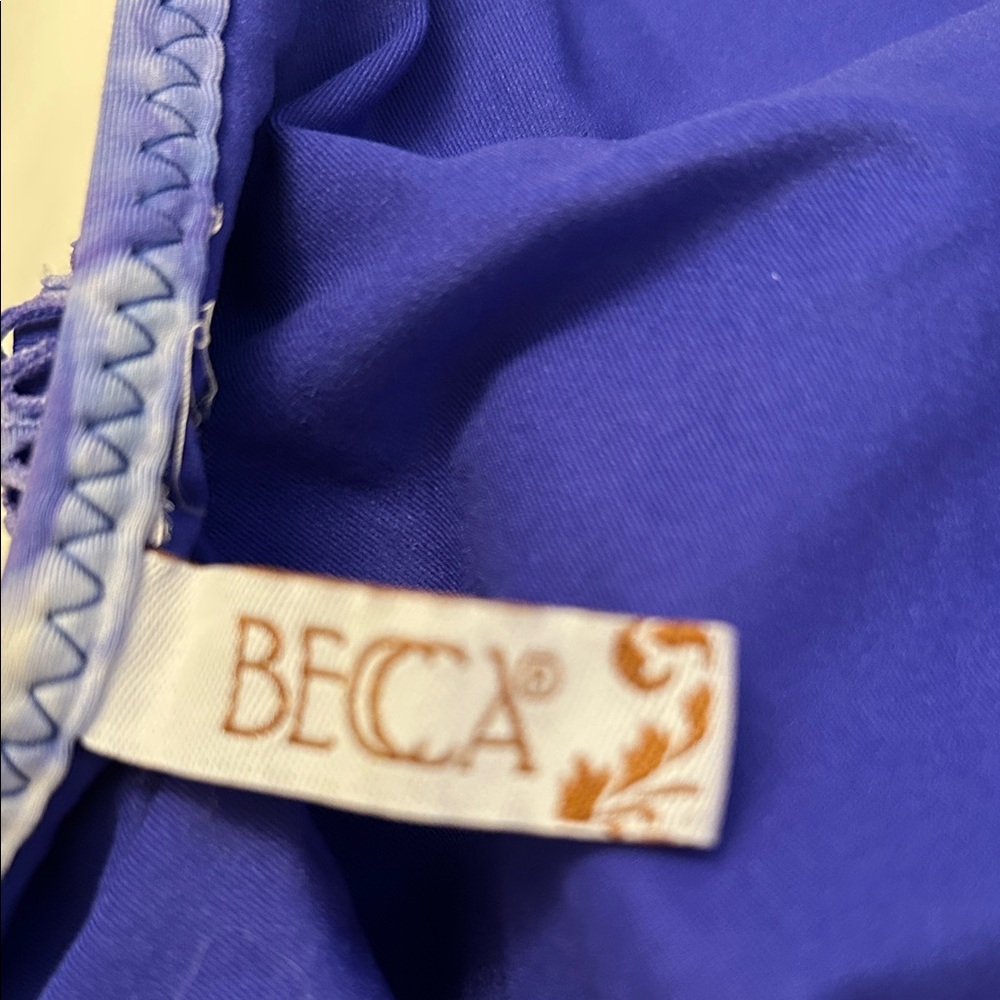 BECCA Blue Lace One-Piece Swimsuit - Picture 10 of 10